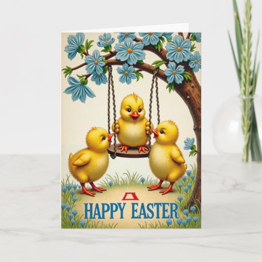 Happy Easter Hatchling Scene Card カード (正面)