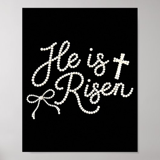 Happy easter he is risen pearl jesus christianHapp ポスター (正面)