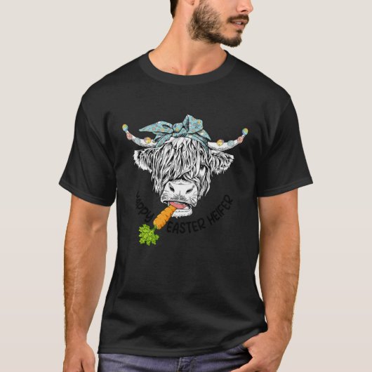 Happy Easter Heifer  CowFarmer Easter Day Women Gi Tシャツ (正面)