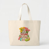 Happy Easter - Hello World Tote Bag ラージトートバッグ (正面)