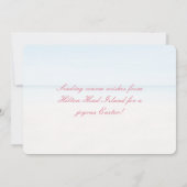 Happy Easter Hilton Head Island Bicycle on Beach シーズンカード (裏面)