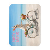 Happy Easter Hilton Head Island Bicycle on Beach マグネット (縦)