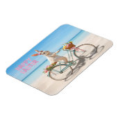 Happy Easter Hilton Head Island Bicycle on Beach マグネット (左側)