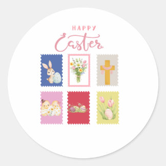Happy Easter Holiday Stamp ラウンドシール