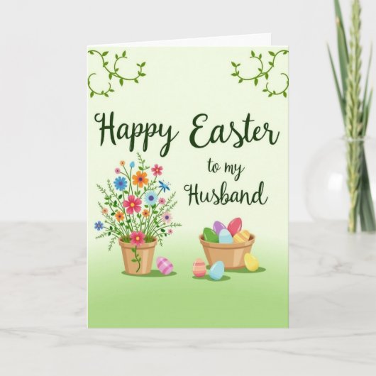 Happy Easter Husband Greeting Card カード (正面)