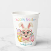 Happy Easter I'm Egg-cited Bunny  紙コップ (裏面)