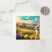 Happy Easter in a Spring Landscape ノートカード (正面/裏面インサイチュ)