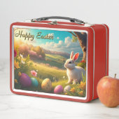 Happy Easter in a Spring Landscape メタルランチボックス (インサイチュ)