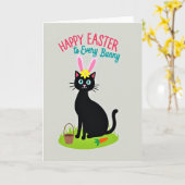 Happy Easter Kitty Friend Card カード (黄色い花)