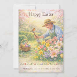 Happy Easter Landscaper Gardener Occupation シーズンカード