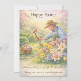 Happy Easter Landscaper Gardener Occupation シーズンカード
