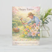 Happy Easter Landscaper Gardener Occupation シーズンカード (スタンド正面)