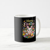 Happy Easter Little Bunny コーヒーマグカップ (正面右)