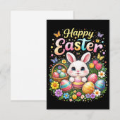Happy Easter Little Bunny サンキューカード (正面/裏面)