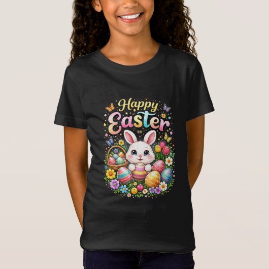 Happy Easter Little Bunny Tシャツ (正面)