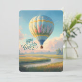Happy Easter Lowcountry Marshland Hot Air Balloon シーズンカード (スタンド正面)