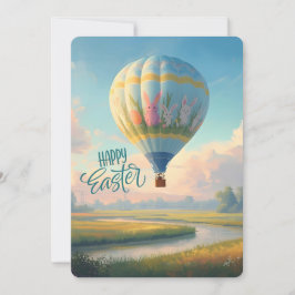 Happy Easter Lowcountry Marshland Hot Air Balloon シーズンカード