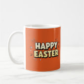 Happy Easter Modern Terracotta Typographic Quote  コーヒーマグカップ (左)