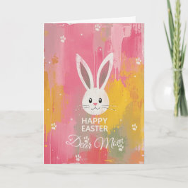 Happy Easter Mom , Personalized Easter Cute Bunny シーズンカード