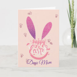 Happy Easter Mom , Personalized Easter funnyBunny シーズンカード