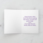 Happy Easter Mom , Personalized Easter funnyBunny シーズンカード (内部)