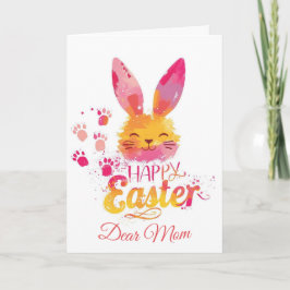 Happy Easter Mom , Personalized Easter funnyBunny シーズンカード