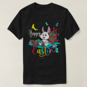 Happy Easter Night Bunny Easter Eggs Basket Happy  Tシャツ (デザイン正面)
