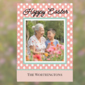 Happy Easter One Photo Peach and Aqua Easter Egg シーズンカード