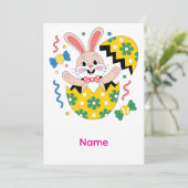 Happy Easter Party Bunny Popping Out  サンキューカード (スタンド正面)