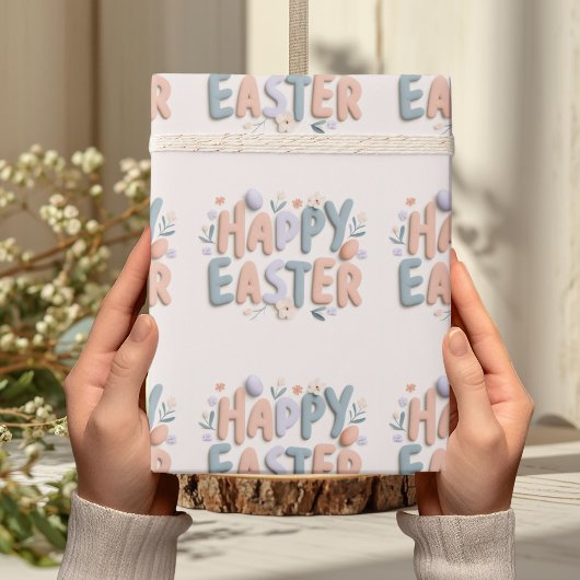 Happy Easter Pastel Wrapping Paper ラッピングペーパー
