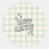 Happy Easter Pattern ラウンドシール (正面)