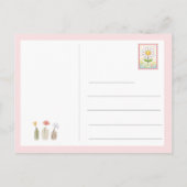 Happy Easter Pink Bunny Postcard シーズンポストカード (裏面)