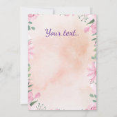 Happy Easter pink egg with bow insert photo 招待状 (裏面)