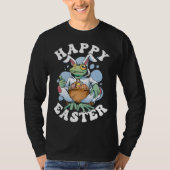 Happy Easter Playful Bunny Tシャツ (正面)