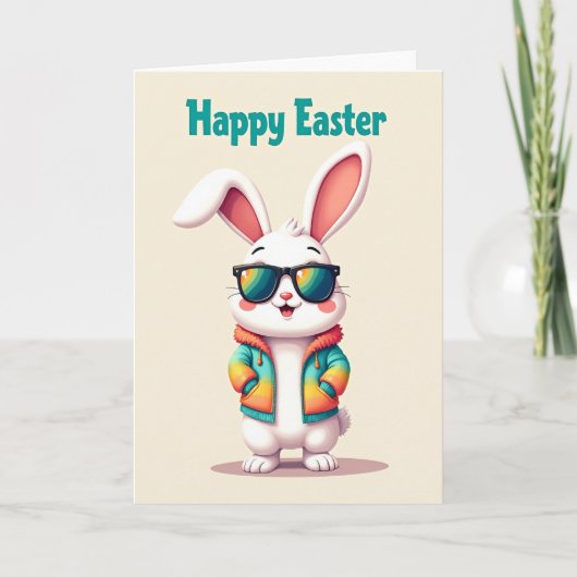 Happy Easter Rabbit Friend Card カード (正面)
