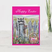 Happy Easter Raccoon カード (正面)