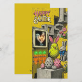 Happy Easter Retro Card シーズンカード (正面/裏面)