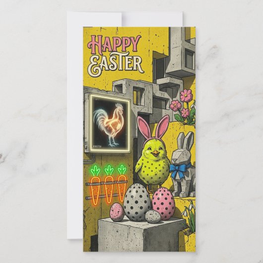 Happy Easter Retro Card シーズンカード (正面)