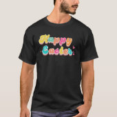 Happy Easter Retro Groovy Easter Day Tシャツ (正面)