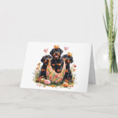 Happy Easter Rottweiler Dogs シーズンカード (正面)