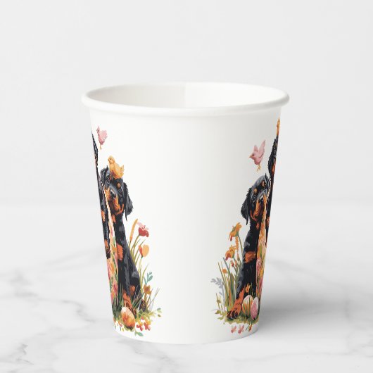 Happy Easter Rottweiler Dogs 紙コップ (左)