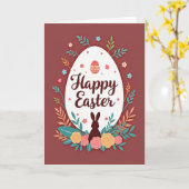 Happy Easter Season Greetings Card カード (黄色い花)