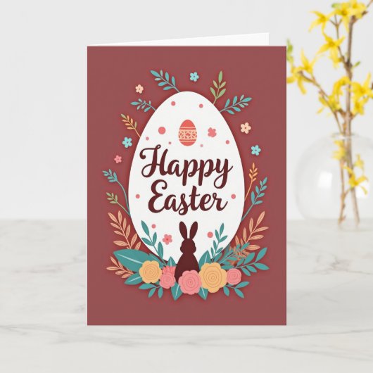 Happy Easter Season Greetings Card カード (黄色い花)