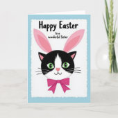 Happy Easter Sister Cat Card カード (正面)