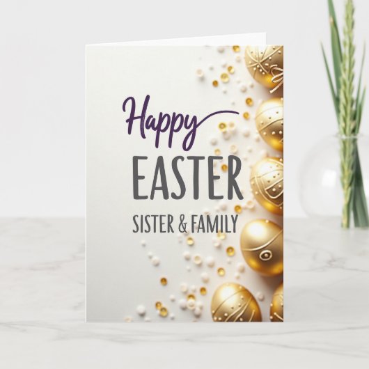 Happy Easter Sister Family Card カード (正面)