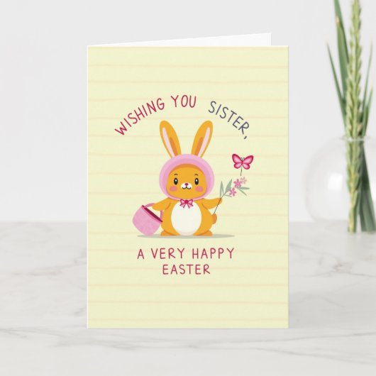 Happy Easter Sister Greeting Card カード (正面)