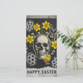 Happy Easter Skull Card With Daffodils, Rabbit シーズンカード (スタンド正面)