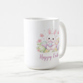 Happy Easter Spring Design - Cute Easter Bunny  コーヒーマグカップ (正面右)