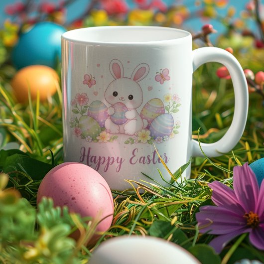 Happy Easter Spring Design - Cute Easter Bunny コーヒーマグカップ