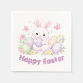 Happy Easter Spring Design - Cute Easter Bunny  スタンダードカクテルナプキン